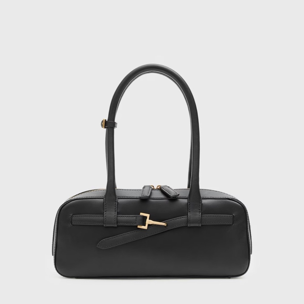Elegant Black Leather Handbag